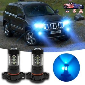 For Jeep Grand Cherokee 2011-2013 8000K Ice Blue LED Headlight Bulbs Fog Light - Picture 1 of 10