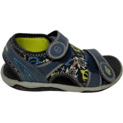 Stride Rite Everett Big Boy Various Size Beach Sandals Navy Multi NWB - Image 1 of 3