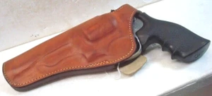 Bianchi #111 “CYCLONE” 4”-5" S&W 27 29 57 Rev LH Leather Holster NOS SUEDE Lined - Picture 1 of 17