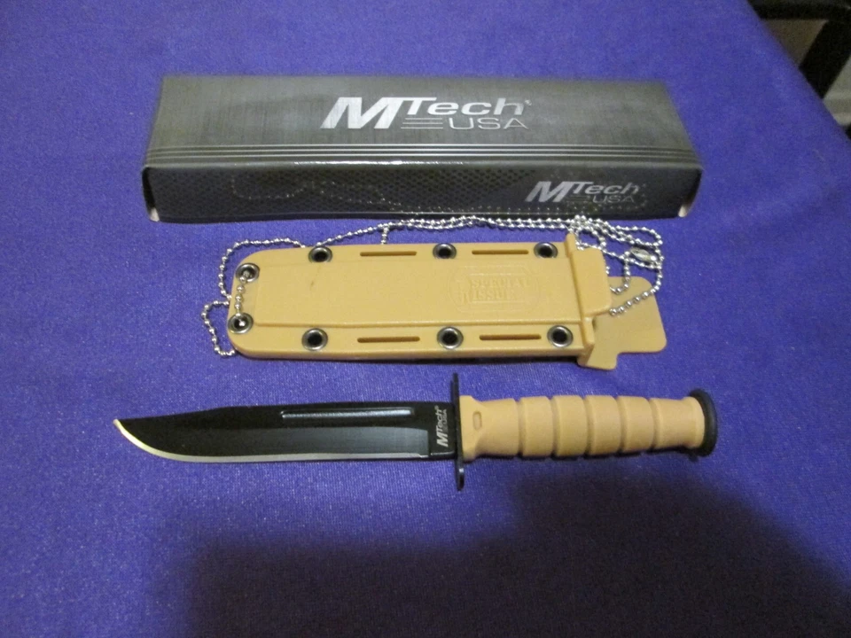 6" MTECH DESERT TAN KABAI BOWIE MILITAR 3 3/8" 440 ACERO INOXIDABLE HOJA FIJA Foto 1 de 4