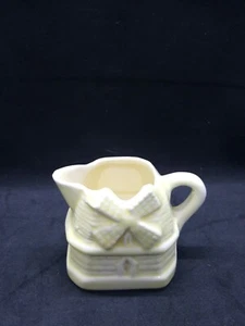 Vintage Pale Yellow Windmill Creamer 2" Tall 3" Wide Porcelain Cute - Picture 1 of 10