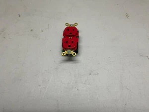 Leviton 5362-R Duplex Receptacle Red 20A 125V case of 50 - Picture 1 of 5