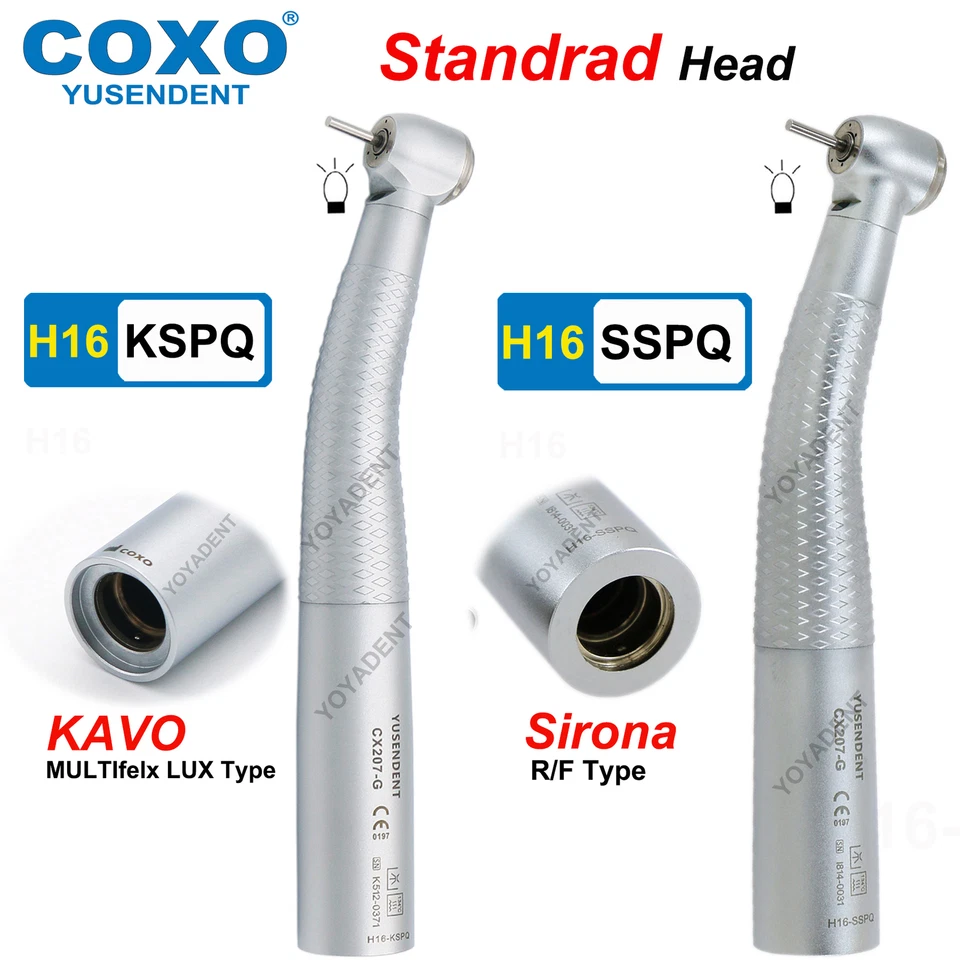 YUSENDENT COXO Dental LED Fiber Optic High Speed Turbine Handstück Fit KaVo Sirona Coupler