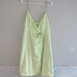 Elan Women’s Size M/L Tea Green Cotton Nightgown Sleepwear Sleeveless New - Picture 1 of 6