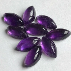 Piedra preciosa calibrada natural cabujón marquesa amatista púrpura de 3x6 mm a 8x16 mm - Imagen 1 de 4
