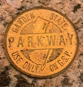 1980er Garden State Parkway New Jersey Highways Bus Maut Transit Medaille - Bild 1 von 2