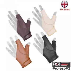 Archery Bow Gloves Left and Right Hand Black Brown Beige Dark Brown Brand New - Picture 1 of 24