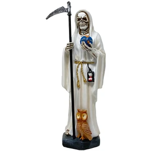 Santa Muerte 12" Holy Death Skull Resin Figure - Picture 1 of 4