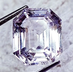 Certified Natural White Sapphire 15.45 Ct Loose Gemstone Radiant Cut - Picture 1 of 7