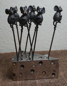 Juego de 9 piezas de selecciones de queso suizo Godinger plateado vintage - Imagen 1 de 18