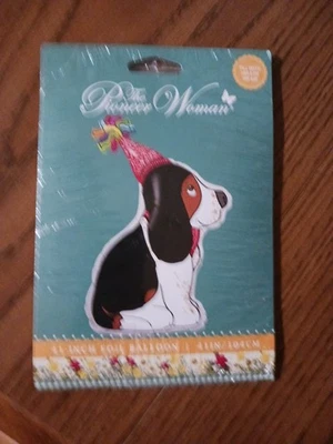 全新 先锋 女子 Bassett Hound 狗气球 生日 41 英寸 铝箔派对帽子 — 第 1/2 张图片