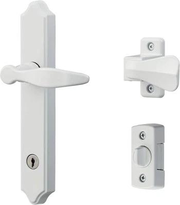 Maçaneta de porta tempestade Ideal Security 1216 montagem em superfície com trava e chave  - Imagem 1 de 4