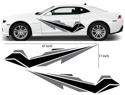 Виниловые боковые глянцевые наклейки наклейки на кузов гоночная полоса Camaro универсальные SILLVE - Изображение 1 из 4