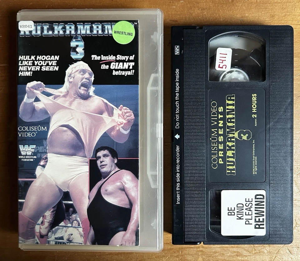 WWF Hulkamania 3 VHS 1988 Coliseum Video Wrestling Andre The Giant Hulk Hogan - Image 1 of 1