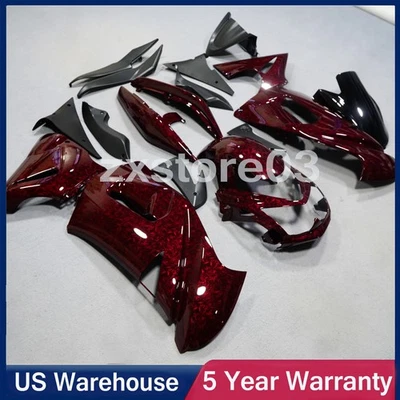 Kit de carenado de fibra de carbono forjado rojo para Kawasaki Ninja 650R 2006 2007 2008 EE. UU. Foto 1 de 4