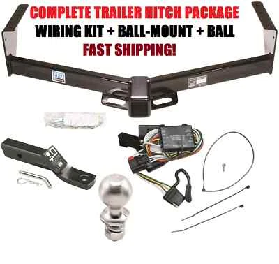 Enganche de remolque para 96-00 Dodge Grand Caravan paquete con cableado y bola de 2" Foto 1 de 4