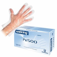 GUANTI MONOUSO WALKING IN POLIETILENE TRASPARENTE PER ALIMENTI 3500 PEZZI