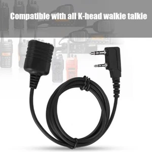 2-pinowa głowica K Walkie Talkie Mikrofon Zestaw słuchawkowy Przedłużacz Rdzenia Hand Mic Cable - Zdjęcie 1 z 12