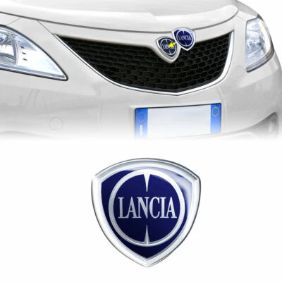 Lancia Adesivo 3D Ricambio Logo Scudetto Ufficiale, Anteriore Colors - Immagine 1 di 4
