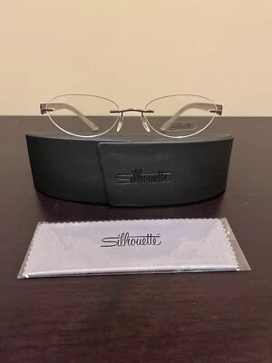 NEW Silhouette 6681 45 6057 7608 Copper & Clear Sides EYEGLASSES 51-17-140 +Case - Image 1 of 4