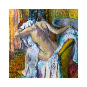 Edgar Degas, After the Bath, Woman drying 1895, Canvas Print, 36" x 36" + Border - Picture 1 of 10