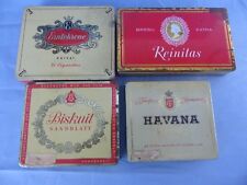Lot de 4 boites métal cigares ERNTKRONE HAVANA GOLD BISKUIT REINITAS  WW2