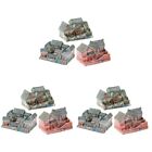 9 pcs  Micro-landscape House Decor Chinese Style Resin Miniature House Ornaments