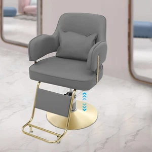 Rotatable Hairdressing Chair Height Adjustable Barber Chair with Foot Pedal NEW - Picture 1 of 11