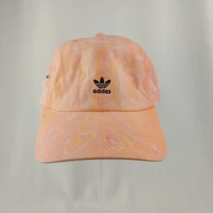 Adidas Originals Orange Pink Marble Wash Relaxed Strapback Hat - Picture 1 of 9