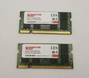 PC2-6400 4 GB(2GB X 2) DDR2 800 MHz SODIMM 200-pin Komputerbay Memory ram used - Picture 1 of 6