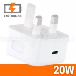 ENCHUFE CARGADOR USB-C 20W PD PARA IPHONE 14 13 12 11 PRO MINI XR XS CARGA RÁPIDA - Imagen 1 de 11