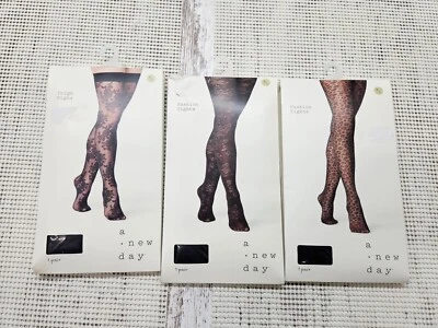 Paquete de 3 mallas altas y de moda medianas/grandes negras de un nuevo día para mujer Foto 1 de 4