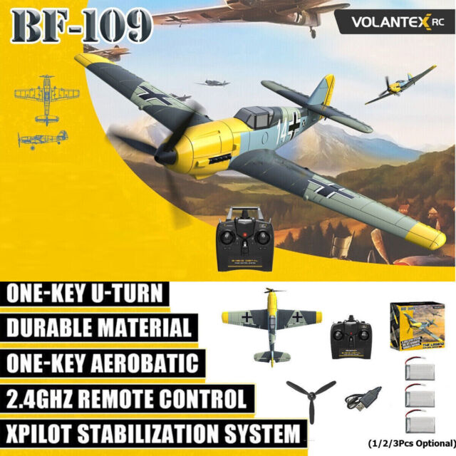 Avião de controle remoto, U-Turn Aerobatic RC Plane, Warbird Brinquedos  Presente, BF109, 2.4GHz, 4CH