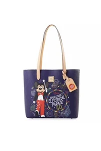 Tote elettrica Disney Dooney & Bourke 50th Anniversary Main Street parata nuova con etichette - Foto 1 di 4