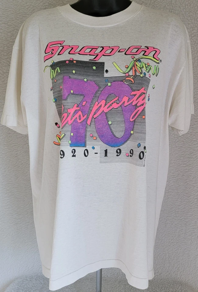 Camisa Screen Stars Para Hombre Talla XL X Grande Mejor Snap On 70th Let's Party 1920-1990 Foto 1 de 4