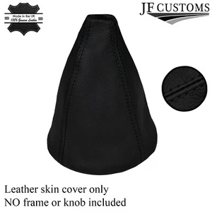 BLACK STITCH FITS SAAB 900 CLASSIC 1978-1994 GAITER SHIFT BOOT  REAL LEATHER - Afbeelding 1 van 3