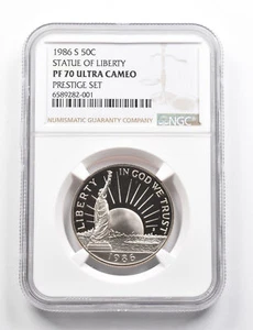 PF70 UCAM 1986-S Statue Of Liberty Commem Half Dollar Prestige Set NGC *9830 - Picture 1 of 3