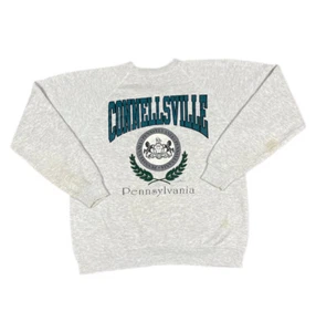 Vintage Connellsville Pennsylvania Coat Of Arms Graphic Grey Crewneck Sweatshirt - Picture 1 of 10