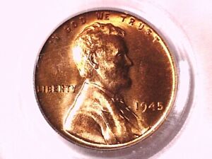 1945 P Lincoln Wheat Cent Penny PCGS MS 64 RB 16832414 Toned