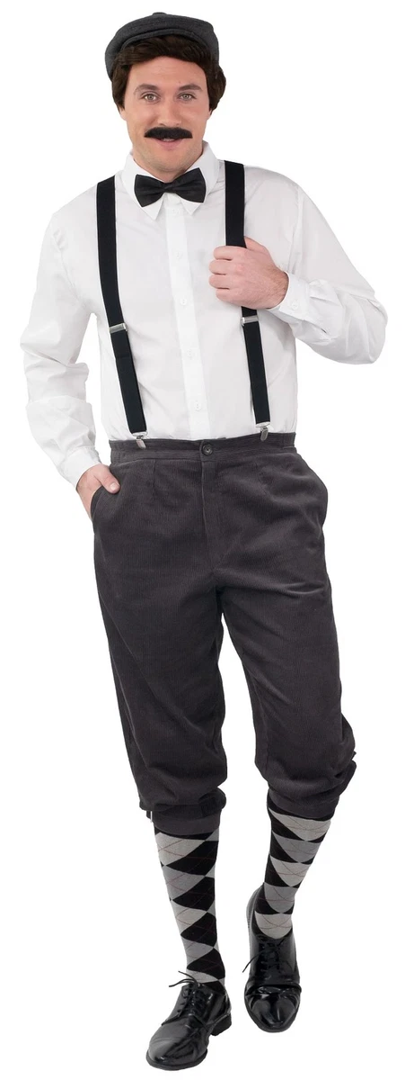 Herton 20er Jahre Kostüm Set Für Herren – Mafia/Peaky Blinders Look | Mit Hut, Schnurrbart, Taschenuhr