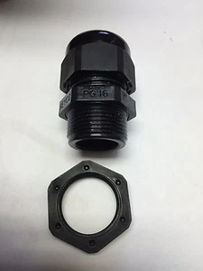 Heyco PG-16 Liquid-Tite Cordgrip Strain Relief - Black - Part # 3219 - Picture 1 of 5