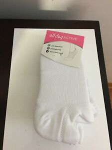 BRAND NEW WOMEN'S SIZE 5-10 PEDS NO SHOW NYLON DOUBLE TAB 6 PACK SOCK