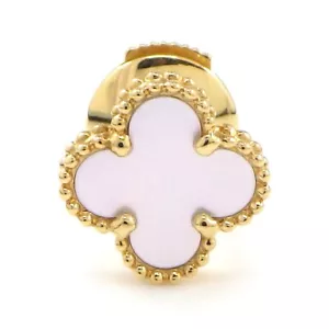 Van Cleef & Arpels Pierced Earring Sweet Alhambra Shell 750YG ※Only One Side - Picture 1 of 5