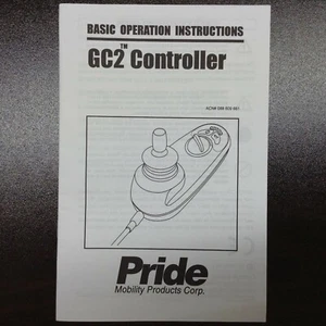Manual del propietario usado Pride INFMANU3785 instrucciones de operación para controlador GC2 - Imagen 1 de 4