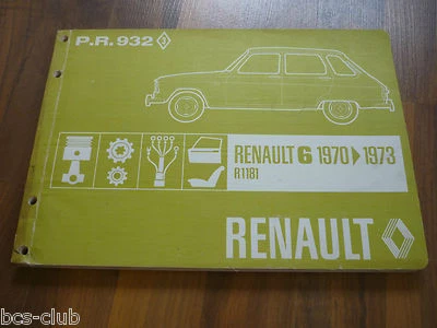 RENAULT 6 R6 R1181 1973 original ERSATZTEIL KATALOG ETK 3.A. WERKSTATT HANDBUCH - Bild 1 von 4