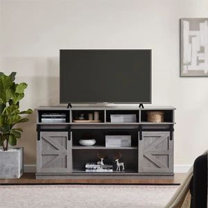FunniHomi Farmhouse TV Stand, Entertainment Center up to 65" with Shelf - Picture 1 of 28