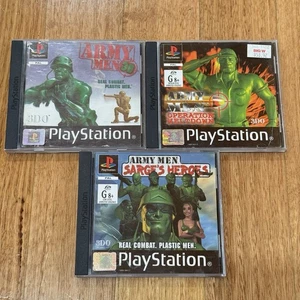 Army Men Sony PS1 Bundle - 3D,  Sarge’s Heroes & Operation Meltdown PlayStation - Bild 1 von 11