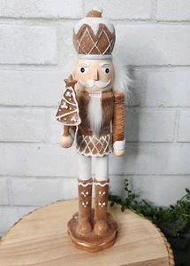 Gingerbread Nutcracker Figure Resin Christmas Cookie 12.5" Sweets Neutral NEW - Picture 1 of 10