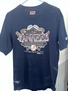 Vintage New York Yankees MLB Established 1903 Blue Trench USA T-Shirt Gr. L Neu ohne Etikett - Bild 1 von 5