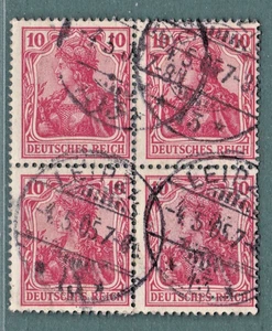 SELLO 1905-13 ALEMANIA IMPERIO N.O 84 BLOQUE DE 4 OBL.TTB-VER ESCANEO- - Imagen 1 de 1